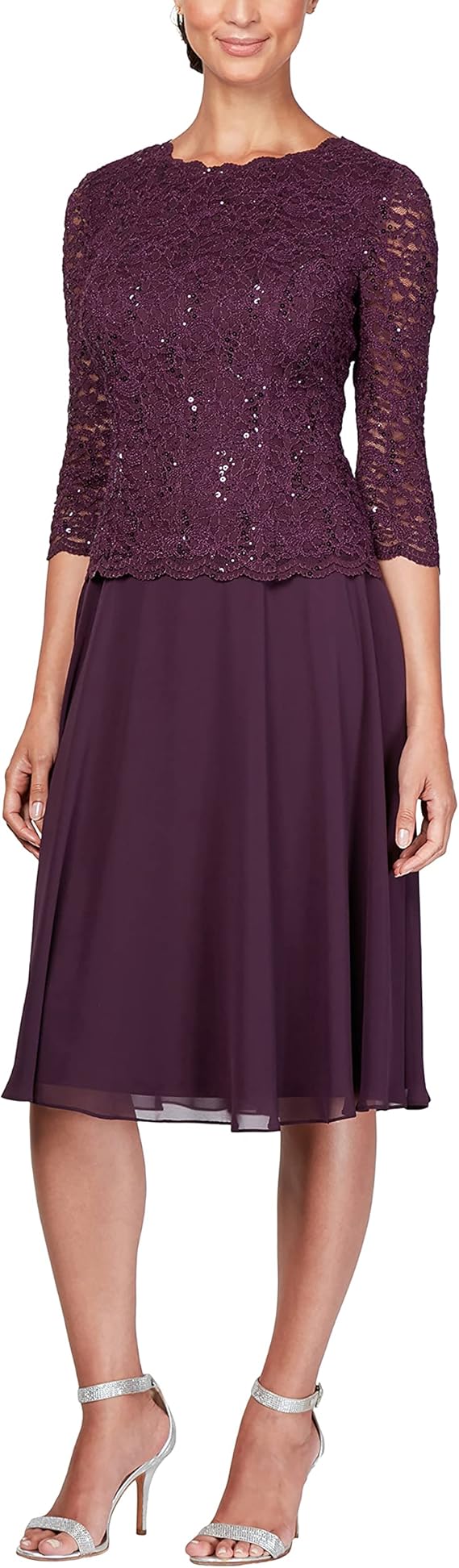 Alex Evenings Plus Size Women's Long Evening Gown with