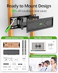 USX MOUNT Support mural TV à mouvement complet pour la plupart des téléviseurs de 32 à 70 pouces jusqu'à 99 lbs, support mural TV avec inclinaison pivotante, support TV adapté aux montants en bois de 12" 16", VESA max 400x400mm, XMM903