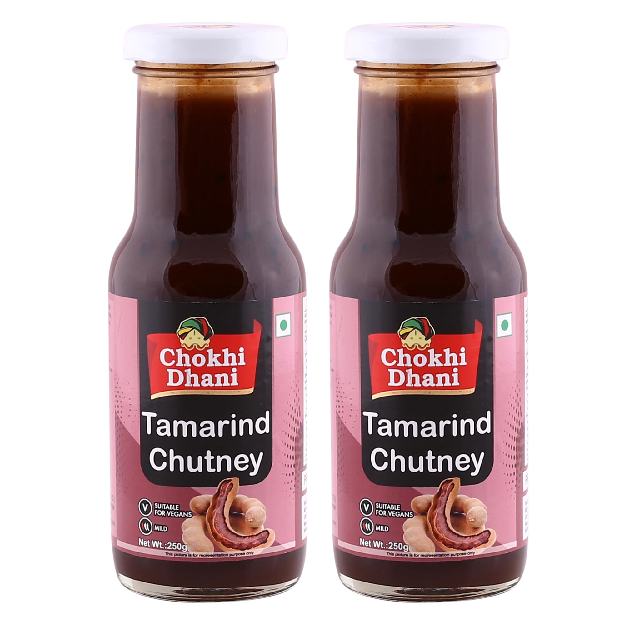 Chokhi Dhani Tamarind Chutney 250g | Sweet & Tangy Imli Chutney for Chaats, Samosas, Pakoras & Snacks | Fresh Khatti Mithi Taste, Pack of 2