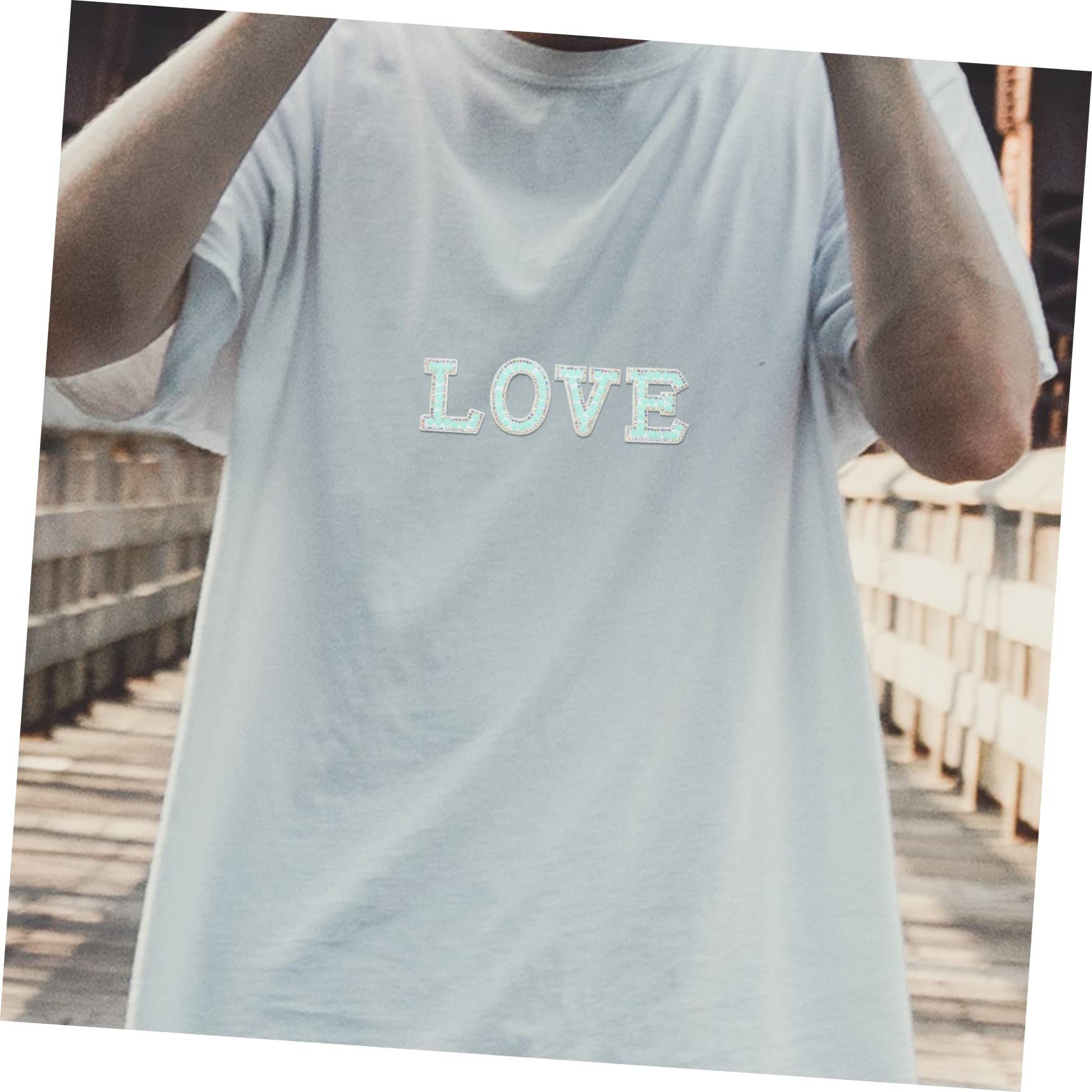 STOBOK 104pezzi Patches Lettera Glitterati Per Abbigliamento Applicazioni Per Progetti e Decorazioni Fashion