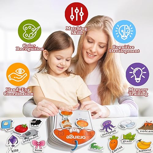 Miniatura 3 de Montessori Busy Book - Juguetes de clasificación de colores para niños pequeños de 3 a 5 años, juguetes educativos para autismo, actividades de