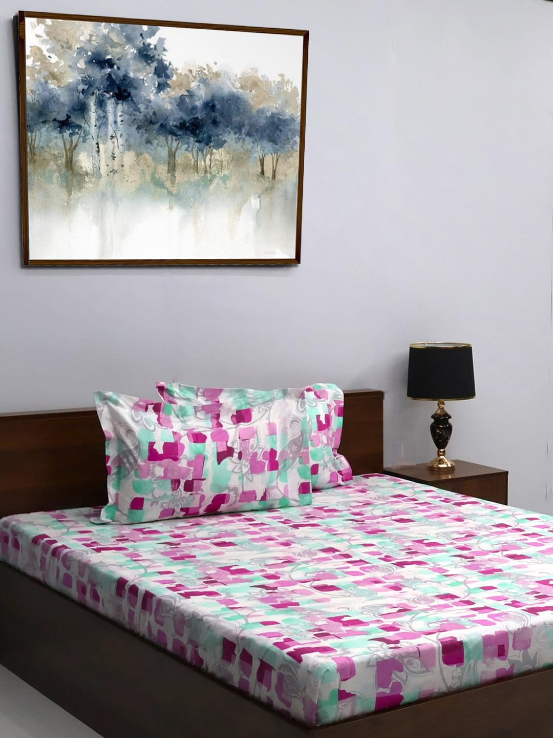 Bombay Dyeing King Sheet Set - 100% Cotton -14