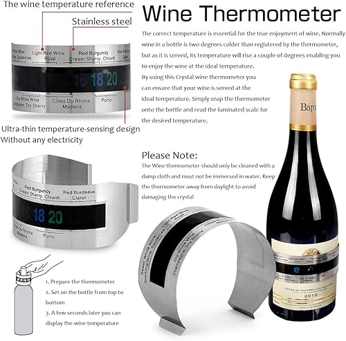 Miniatura 6 de Juego de sacacorchos para abrebotellas de vino, juego de 9 accesorios de vino en caja de madera brillante, kit de abridor de vino con tapón de vino,