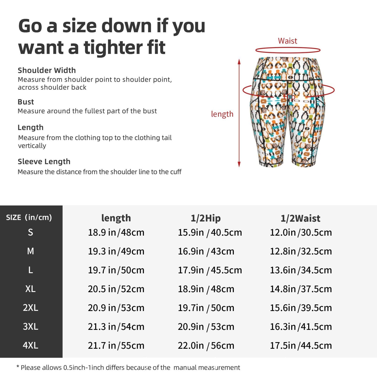 Leggings elásticos con bolsillos y control de abdomen con ilustración de