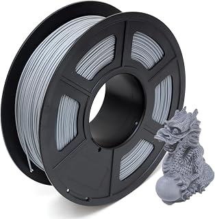 Steel PLA Filament 1.75mm Steel Powder Filled Polylactic Acid Filament 3D Printer Metal Filament 0.5kg Spool, Bare Steel Color