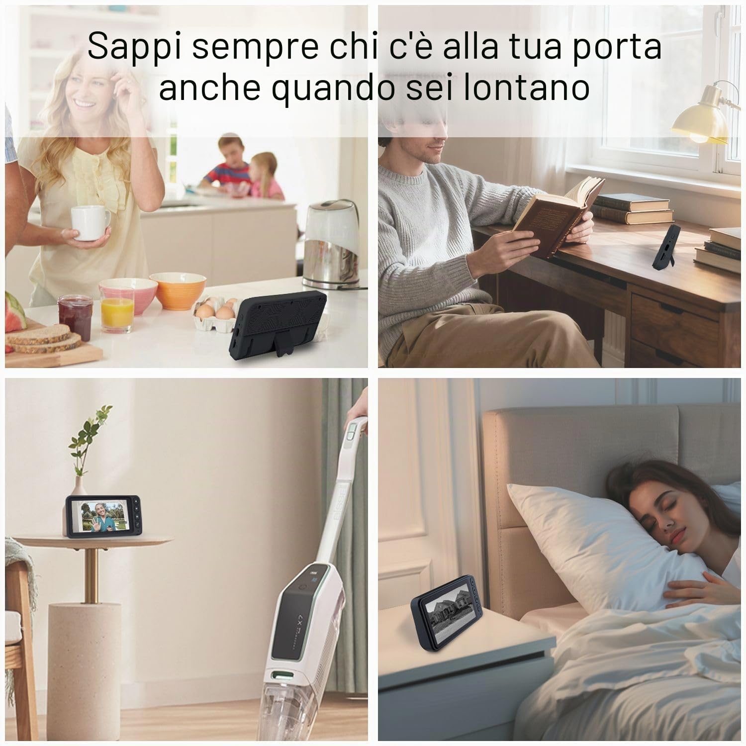 Winnes Citofono senza fili da esterno HD Schermo IPS da 4,5" Video Campanello Spioncino Digitale videocitofono con Telecamera Visione Notturna Audio Bidirezionale,Senza WiFi/APP Abbonamento