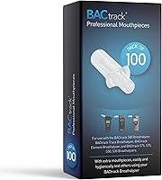Vista 1 de BACtrack Boquillas profesionales con alcoholímetro (100 unidades) Compatible con probadores de alcohol BACtrack S80, Trace, Scout y Element Breath