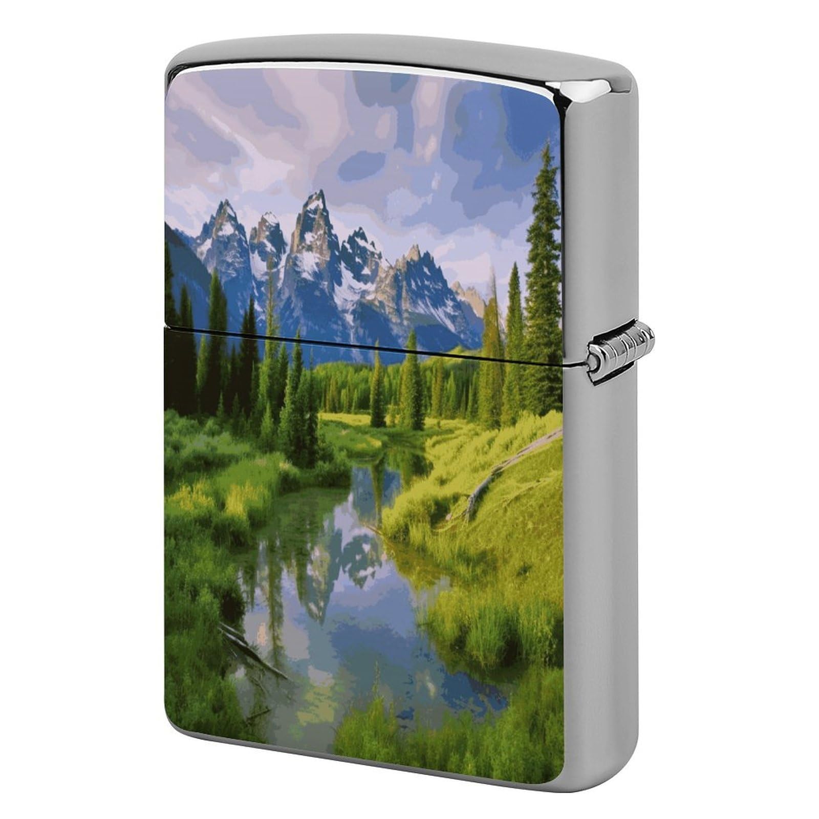 Fekiloot Style National Park Lighter Case Cover Metal Lighter Case