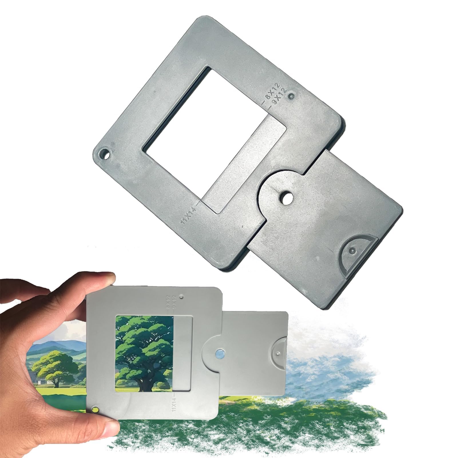 View Finder with Sliding Mechanism and Color Isolation: Essential Tools for Artists, Photographers, Painters, Durable ABS Plastic for Accurate Composition and Creative Exploration-image-0