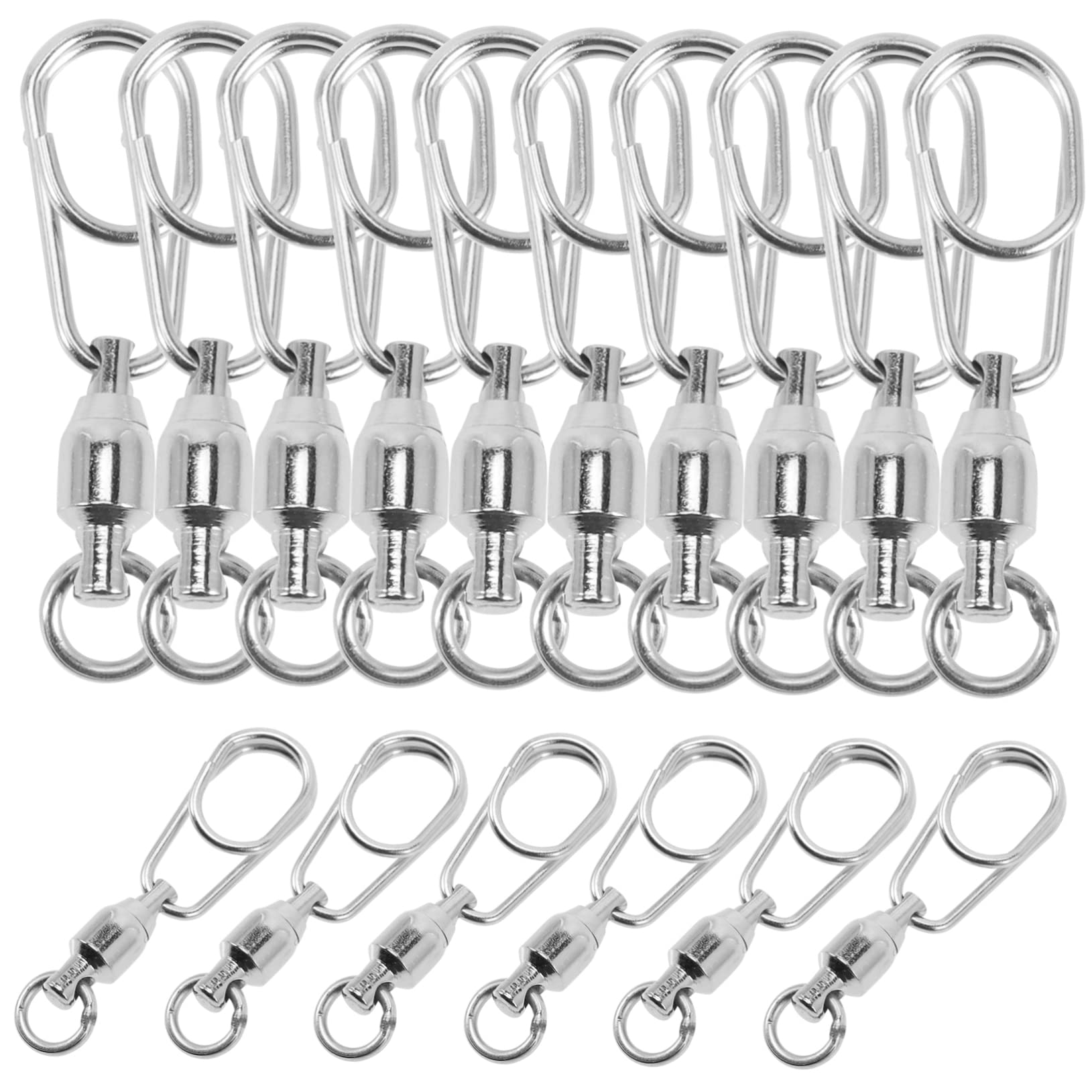 BESPORTBLE 90 Pezzi Connettore Ad Anello A Otto Figure Girelle A Scatto Attrezzatura Da Pesca Parti Di Pesca Canna Girevole A Scatto Esche Da D'Acqua Dolce Lenza Da Resistente