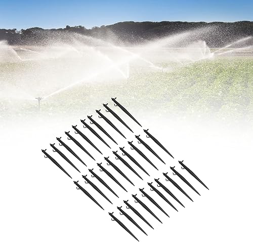 Miniatura 7 de Soporte de micro aspersores, 30 piezas de soporte de micro aspersor de plástico, varilla de inserción de suelo, estaca de apoyo de goteo para jardín