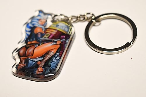 Miniatura 2 de "Acrylic Keychain" Sexy Cosplay Pinup Girl Fan Art Accessories Merch Comics (Ahsoka)