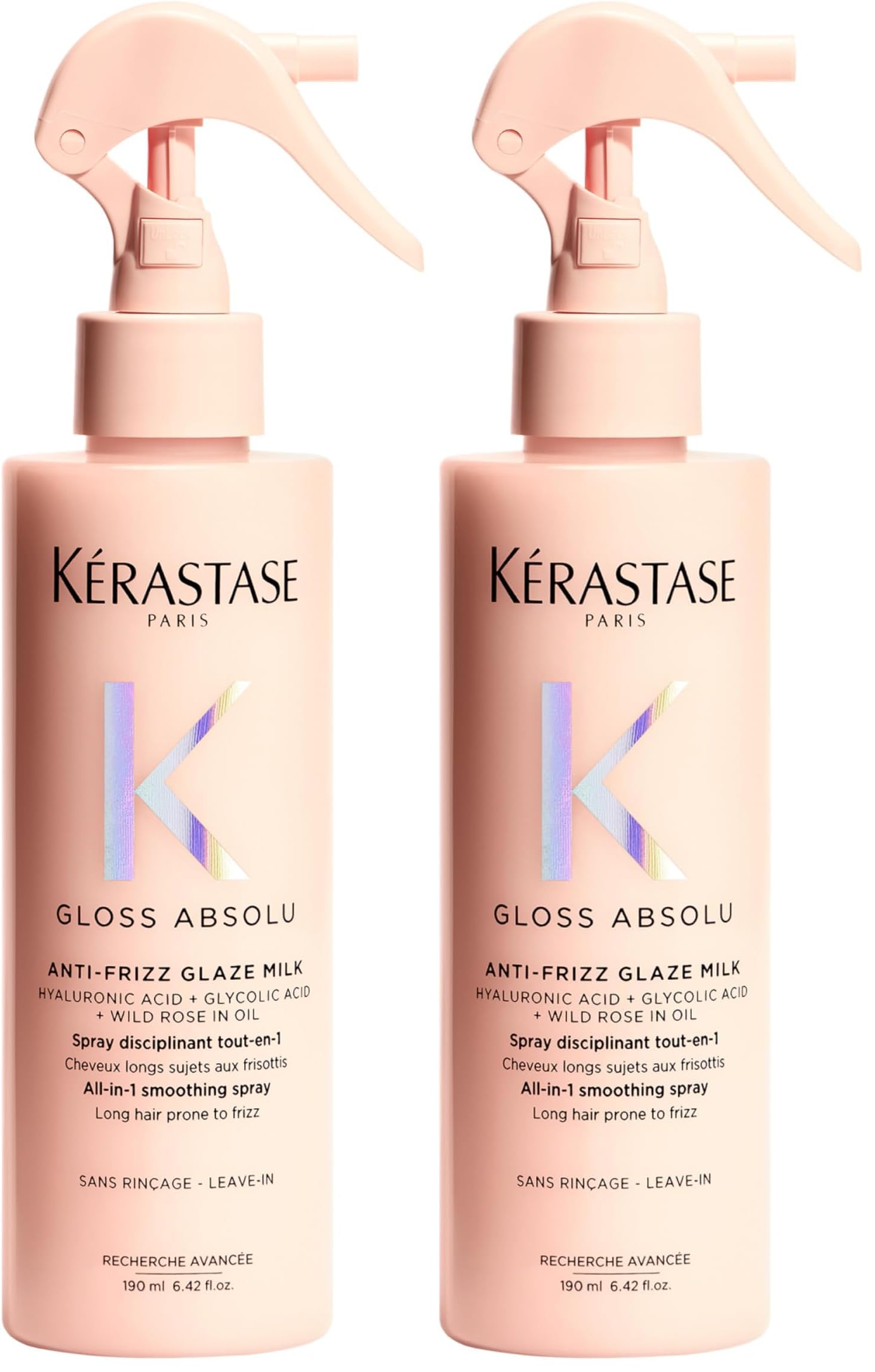 Kérastase Gloss Absolu Anti-Frizz Heat Protectant Spray For Glossy Hair | Fine To Medium Hair | 4-Days Anti-Frizz | With Hyaluronic & Glycolic Acid, Wild Rose-In-Oil | 190ml (Pack of 2)-image-19