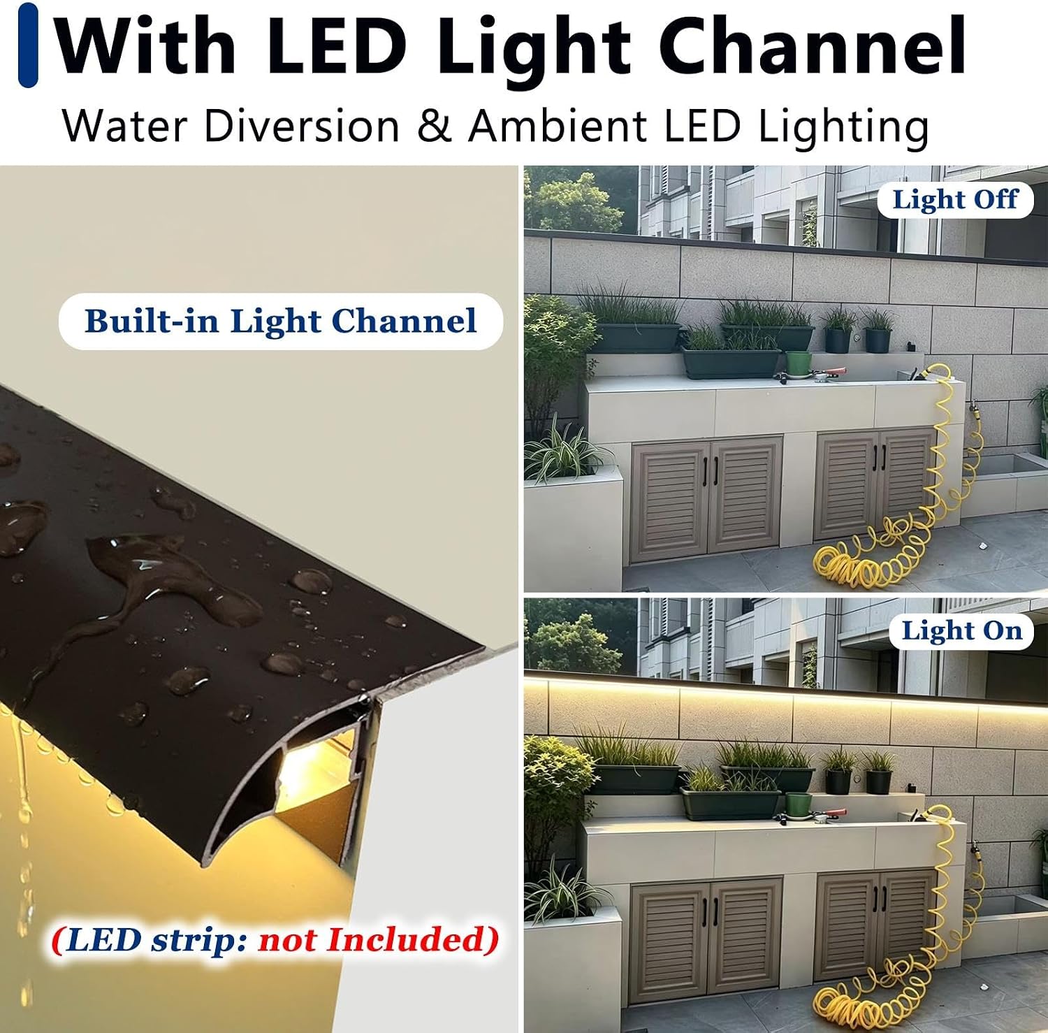 Extra Wide Roof Rain Diverter - Durable Drip Edge Flashing Extender for Effective Water Management, Prevents Roof Leaks, Ideal for Homeowners and Contractors