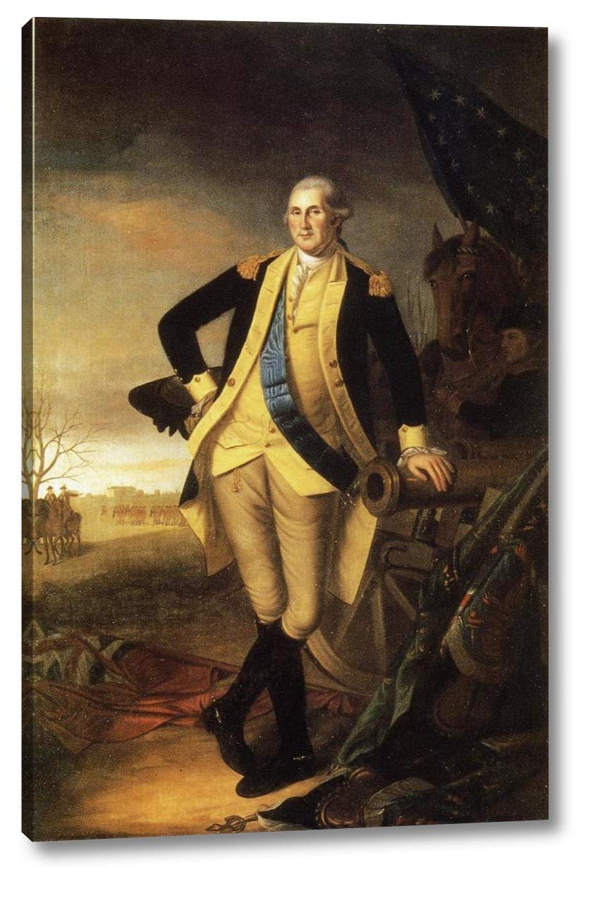 Washington After The Battle of Princeton, New Jersey by Charles Willson Peale - 10" x 16" Gallery Wrap Canvas Art Print - Ready to Hang