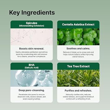 Spicule CICA Foam Cleanser, 3.38 fl oz/100ml | Hydrating Korean Face Wash with Centella Asiatica, Hyaluronic Acid & Tea Tree, Gentle Daily Cleanser for Sensitive & Acne-Prone Skin