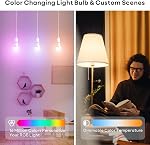 VOCOlinc Smart Light Bulb Works with Apple Homekit, Alexa, Google Home, Dimmable WiFi Smart Bulbs, 850 Lumens, E26 LED Smart Bulb 60 Watt Equivalent, A21, 2200K-7000K RGBW, 9.5W, 1 Pack