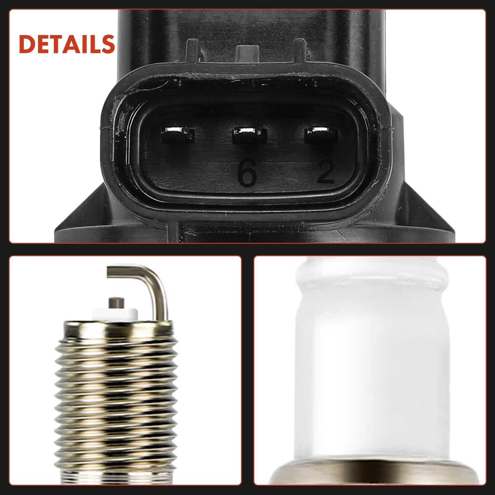 Frankberg 3 bobinas de encendido + 3 bujías Gasolina 7980 | Compatible con: Alto GF HA25 HA35, Celerio LF
