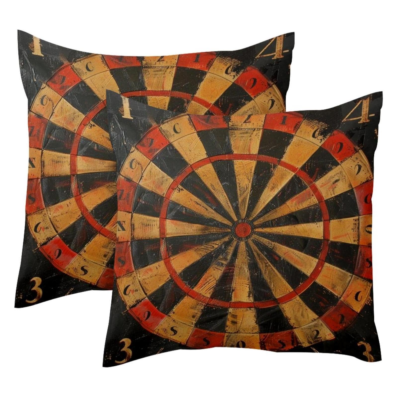 Housse de coussin en velours doux 50x50 cm au motif fléchettes élégant