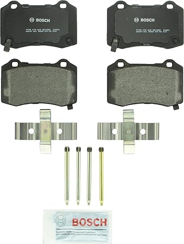 BOSCH BP1053 QuietCast Premium Juego de pastillas de freno de disco semimetálicas  Compatible con Cadillac CTS STS seleccionados Chevrolet Camaro