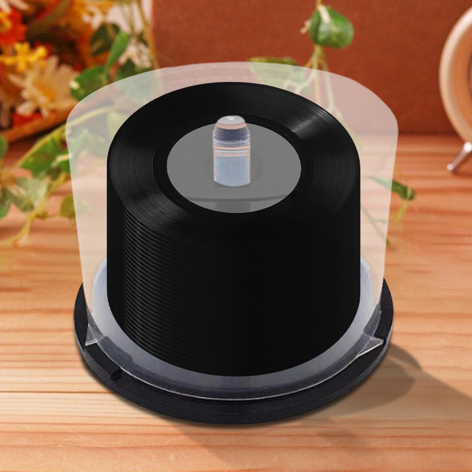 Boîtes à gâteaux DVD vides, seau de rangement vide avec broche noire | Support DVD, capacité de 50 disques pour disques ou Blu-Ray