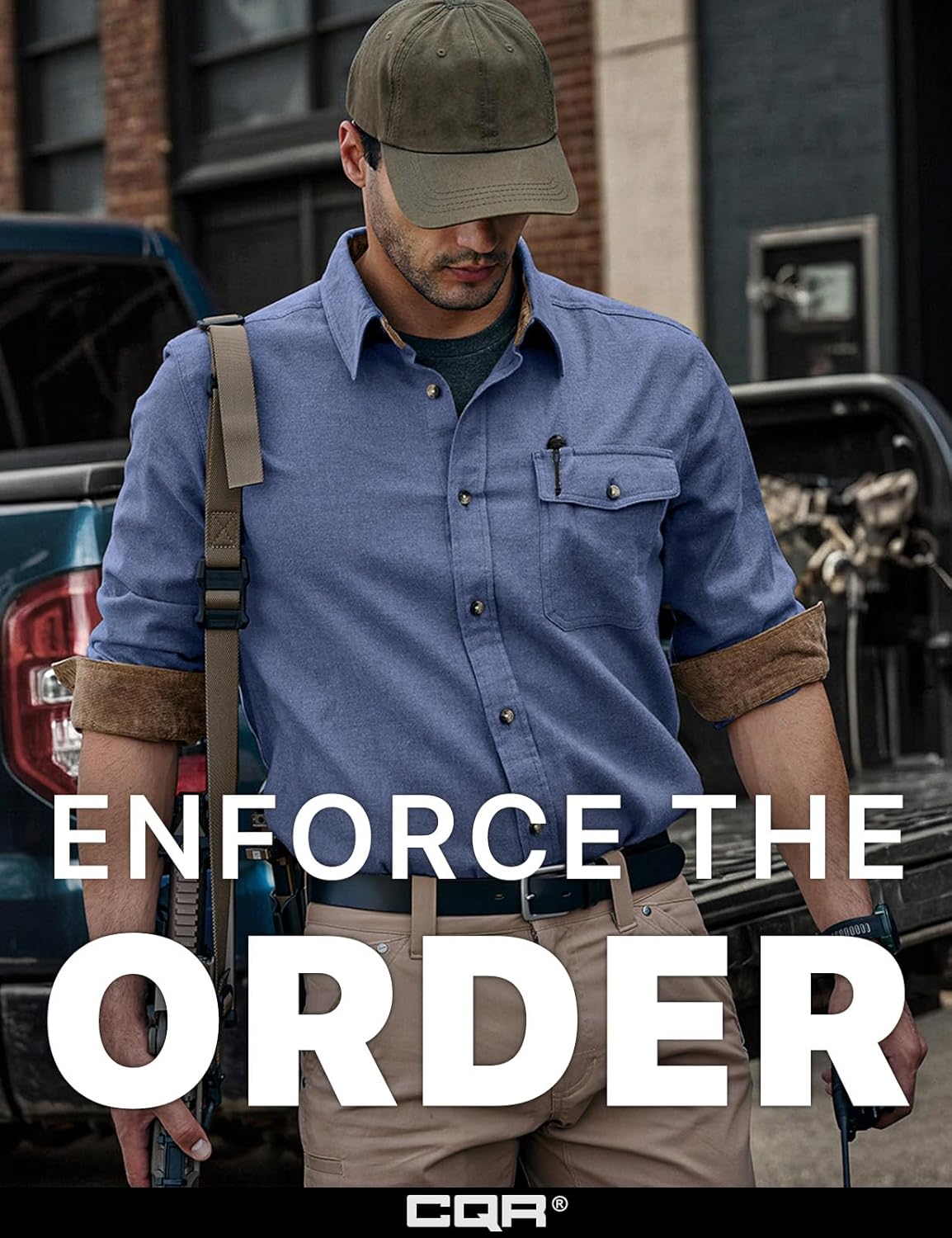 CQR Men's 100% All Cotton Button Down Flannel Shirts, Long Sleeve Brushed Warm Soft Casual Outdoor Plaid Shirt - Image 5