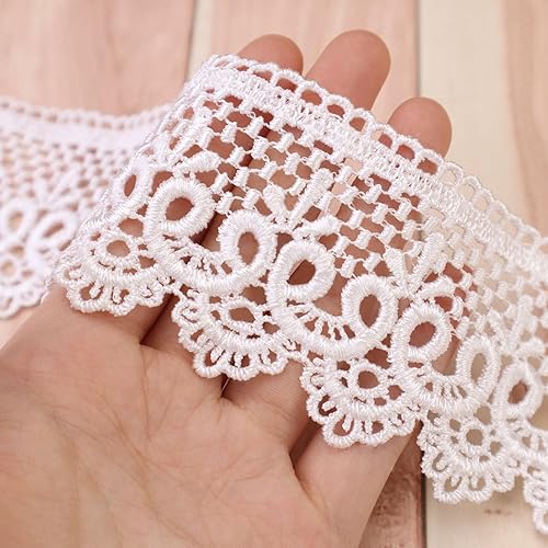 Miniatura 9 de Cinta de encaje negro de 5 yardas de Venecia para coser ropa, decoración de fiesta en el hogar