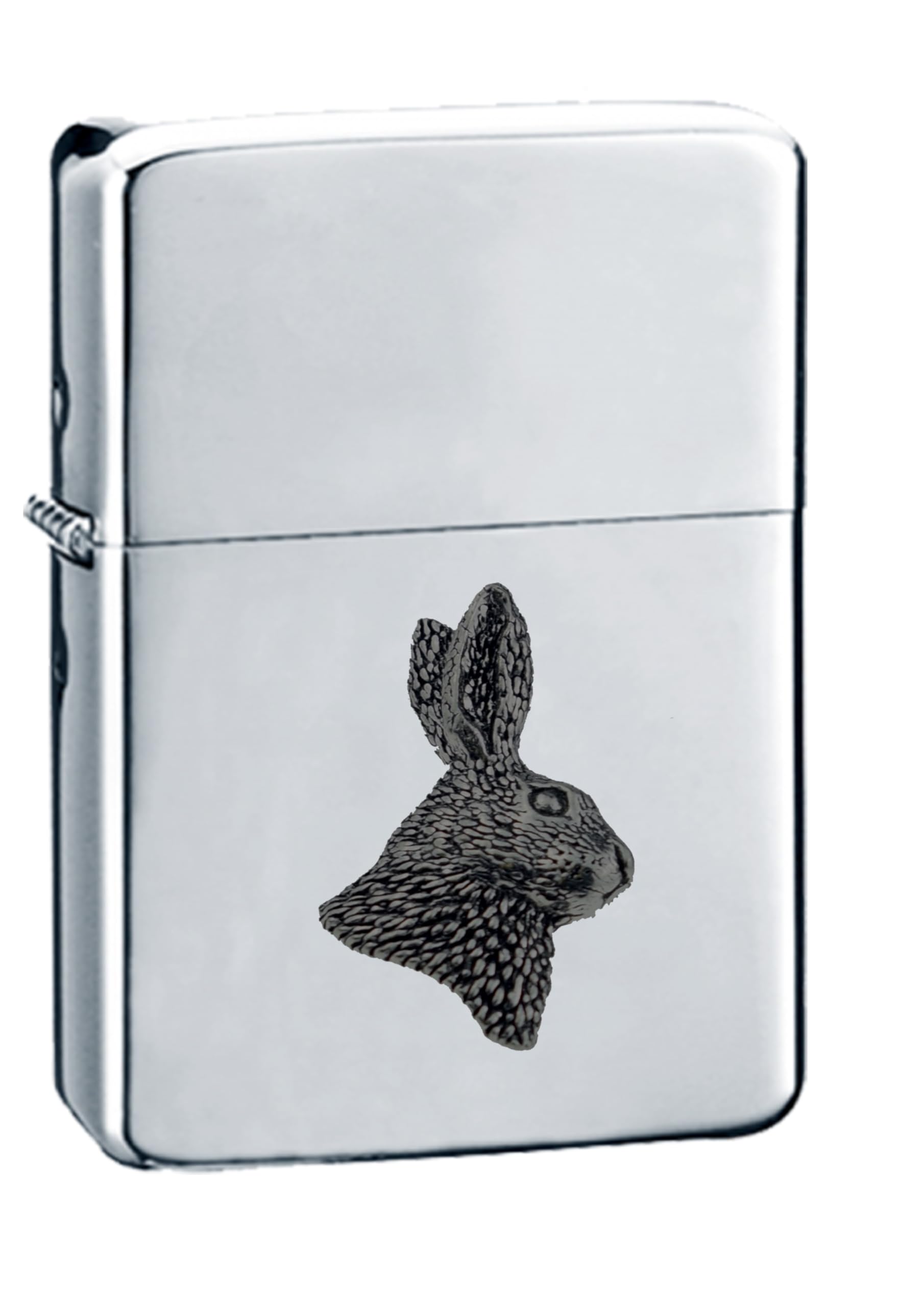 Briquet A43 motif lièvre en étain à offrir pour collectionneur