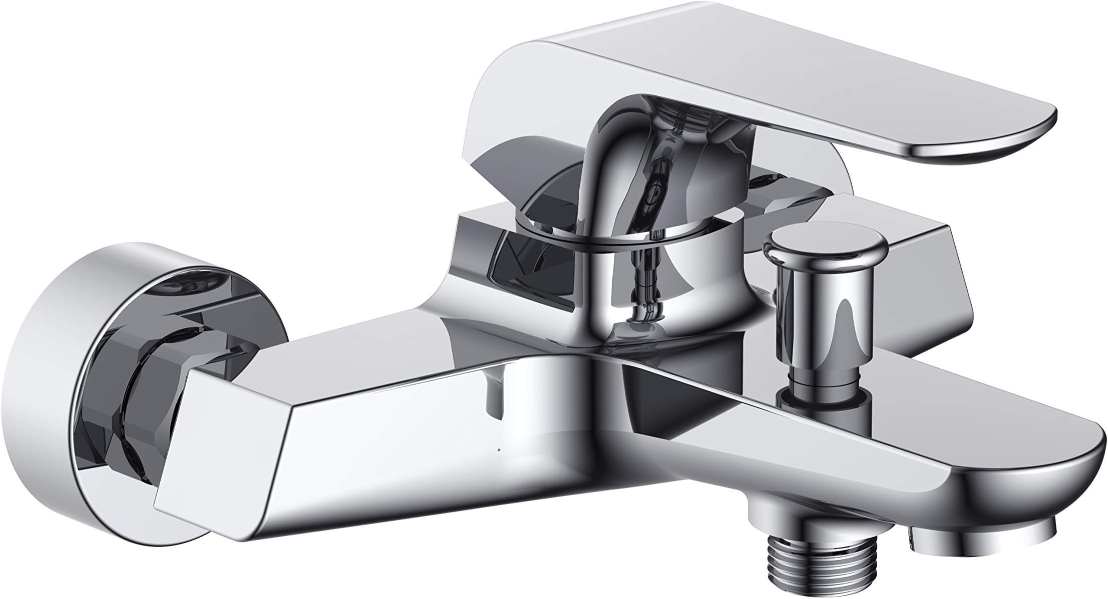 Elite Single Lever Bath Mixer Tap With Hand Shower Set - Chrome