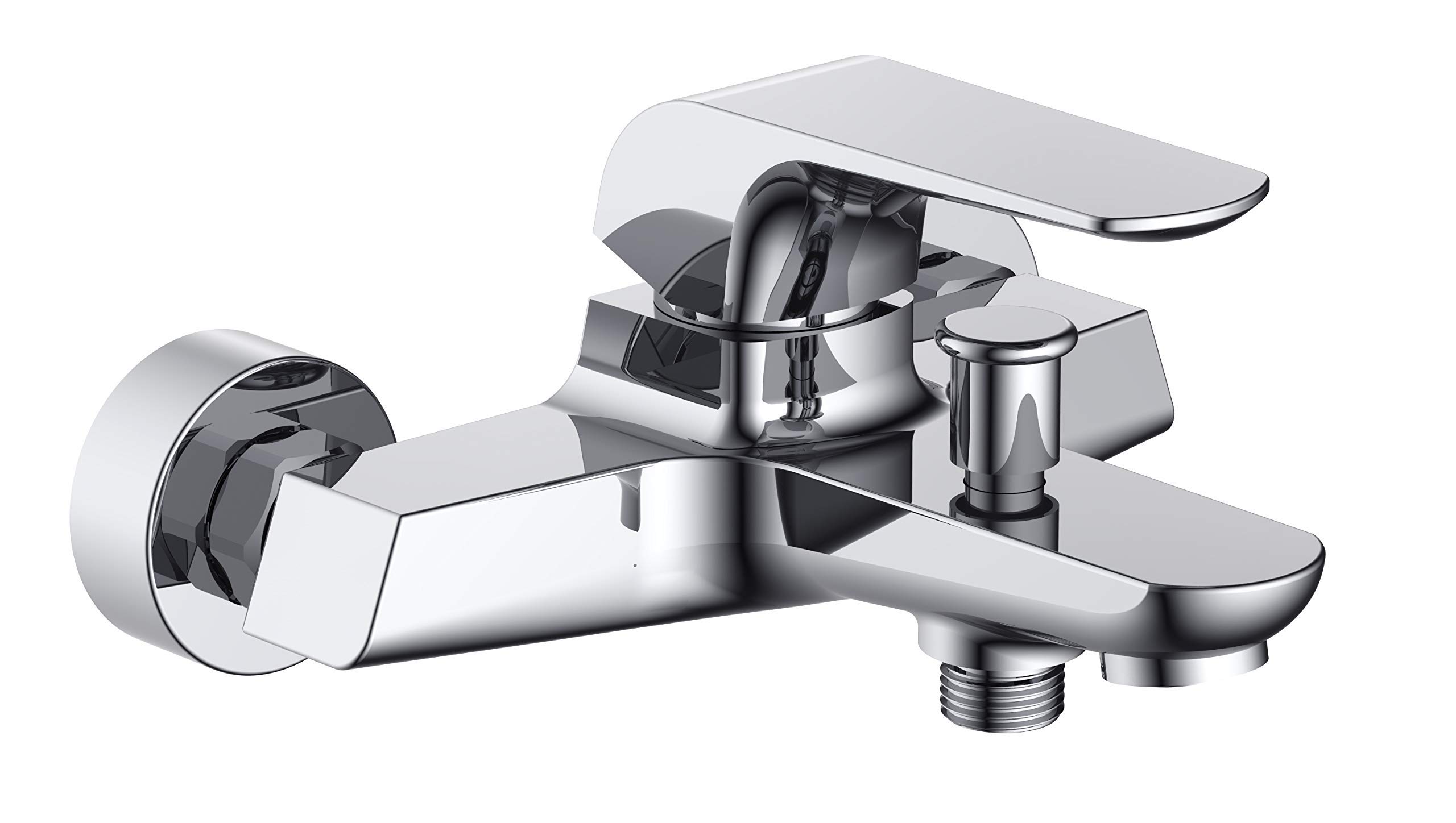 Elite Single Lever Bath Mixer Tap With Hand Shower Set - Chrome