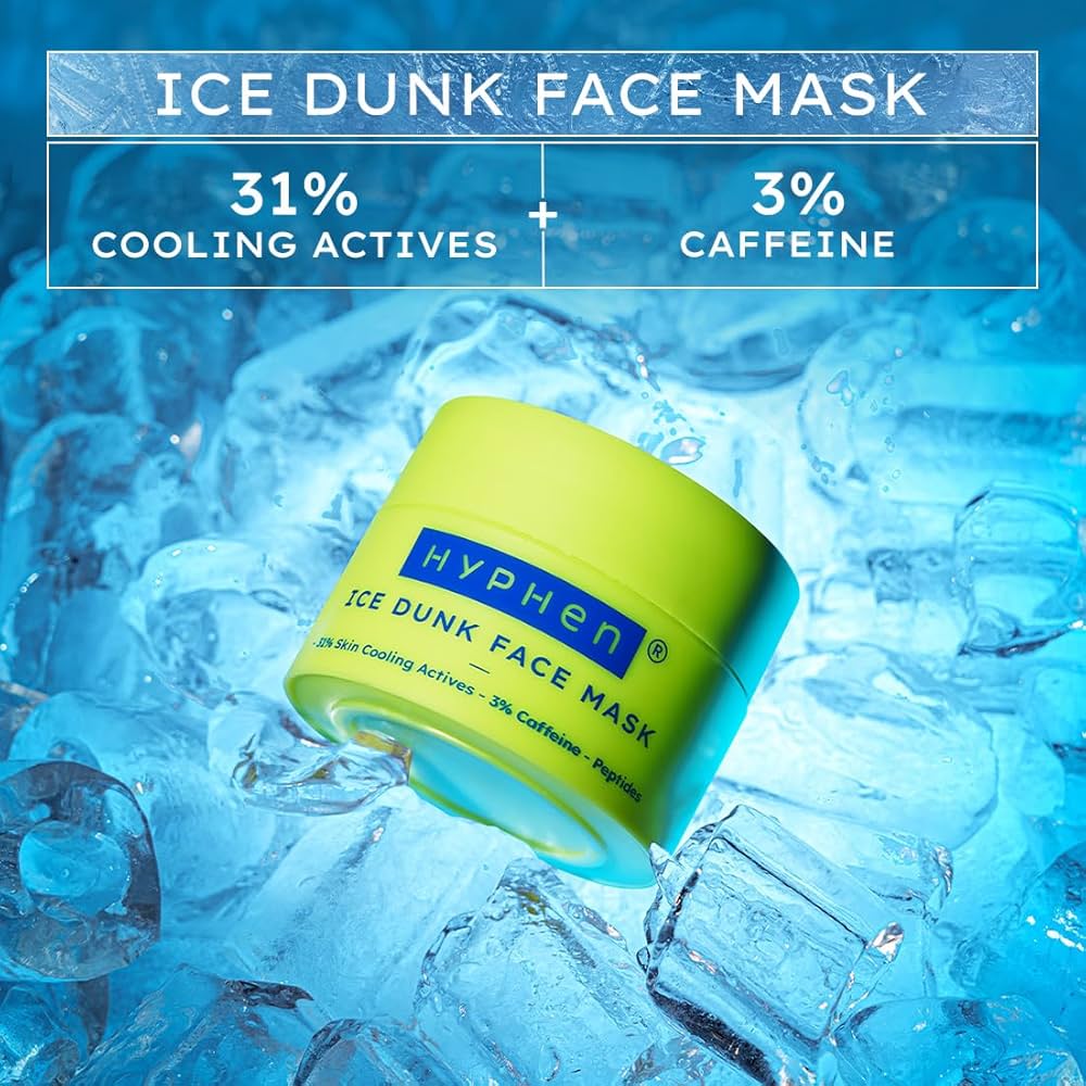 Hyphen Ice Dunk Face Mask 31% Cooling Actives for Instant Depuff; Skin Lifting & Collagen Boost