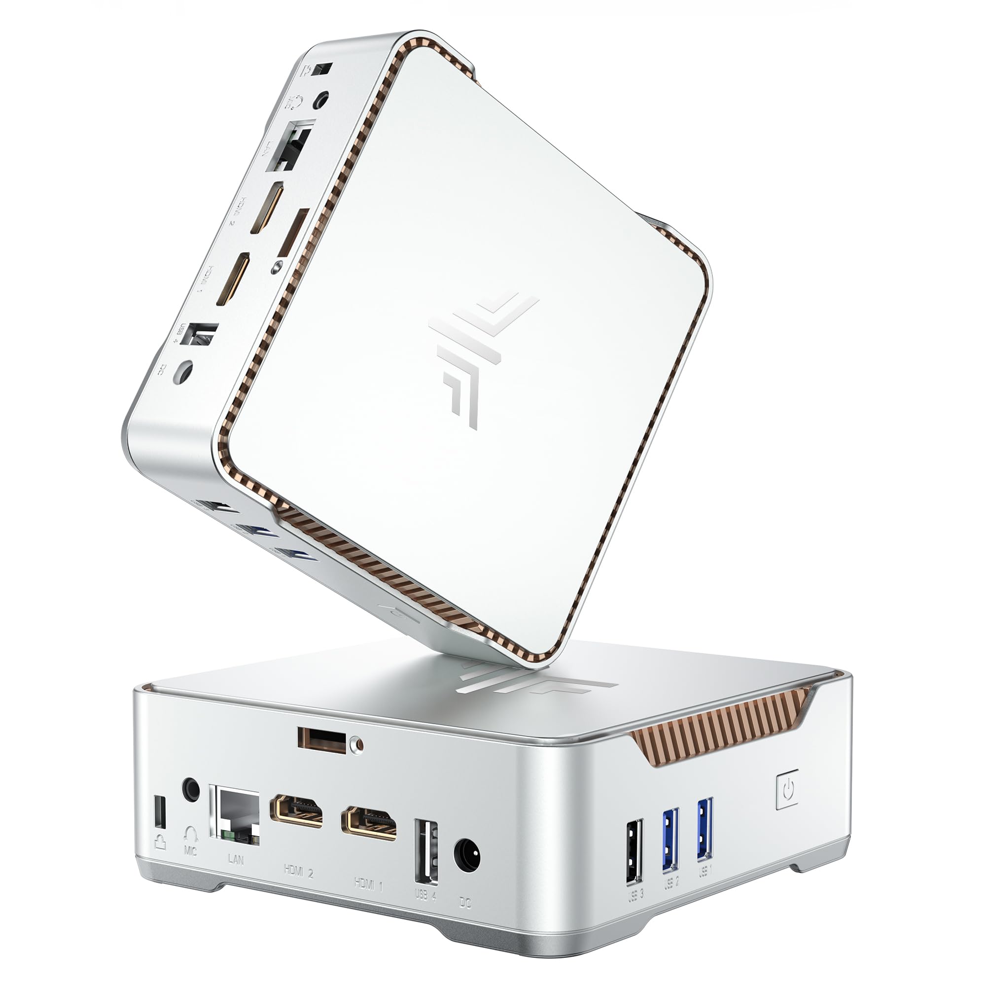 NiPoGi Mini PC 1024GB(1TB) M.2 SSD,12ª Gen Intel Alder Lake-ɴ95 (hasta 3,4 GHz, 15W TDP),16GB DDR4 Ordenadores, 4K Computador 2xHDMI/VGA/WiFi 5/BT4.2/RJ45 for Escuela Educación Oficina