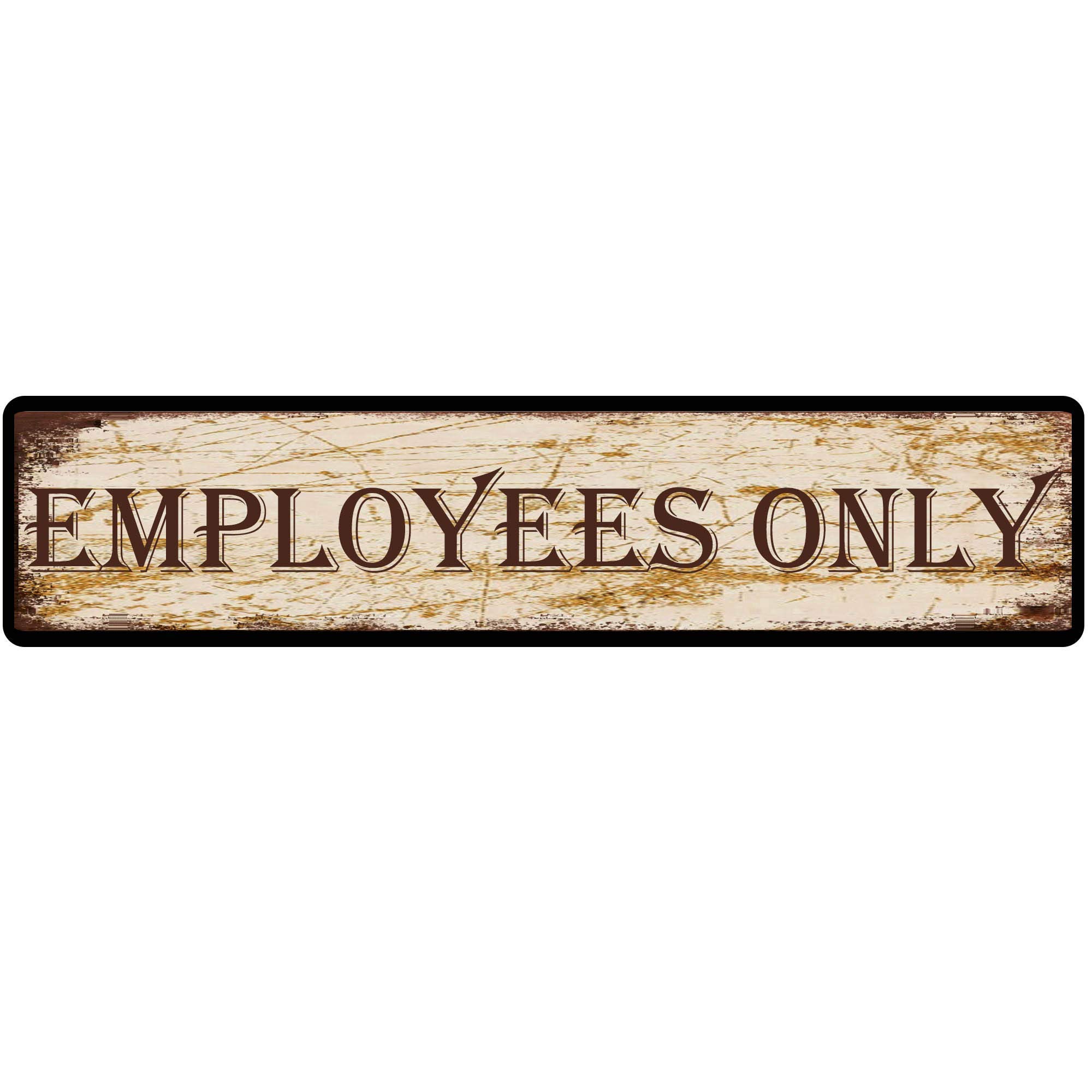 Snapklik.com : Snowsun Metal Sign Employees Only Vintage Signs Retro ...