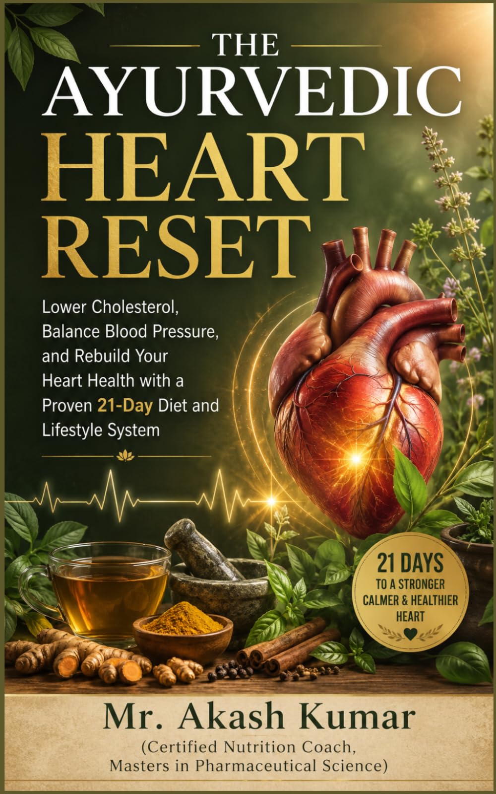 The Ayurvedic Heart Reset: Lower Cholesterol, Balance Blood Pressure, and Rebuild Your Heart Health with a Proven 21-Day Diet and Lifestyle System
