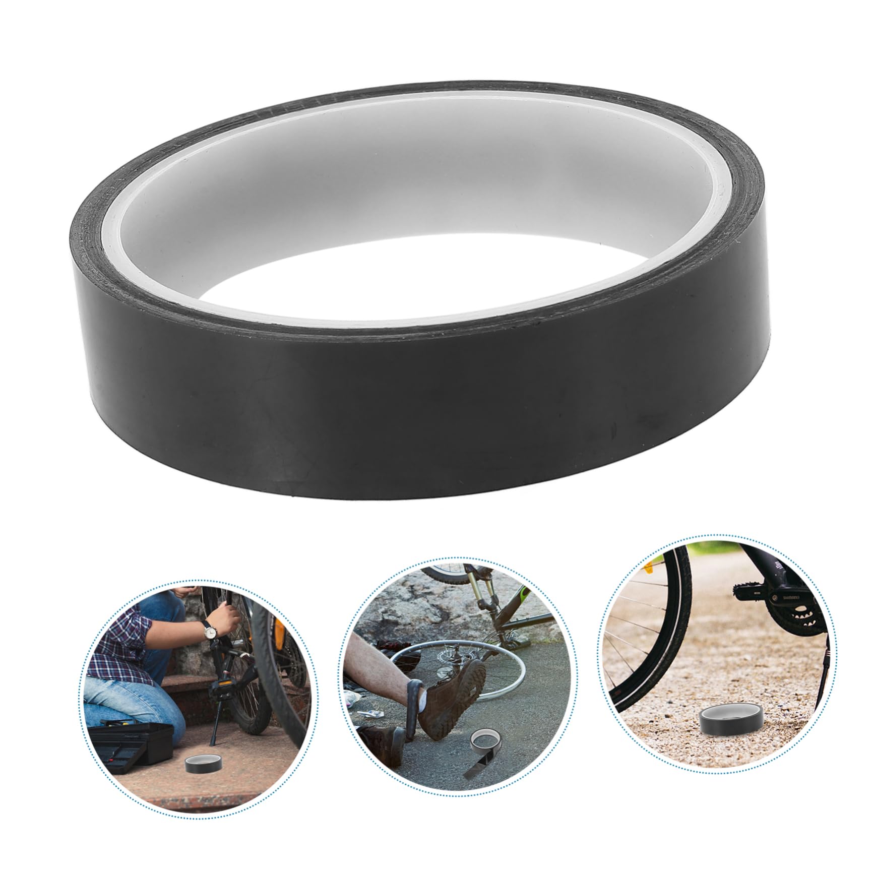 INOOMP 1 Roll Bicycle Inner Tube Protector Rim Tape for Tubeless Rims Puncture Prevention Pad Easy Install Bike Rim Strip