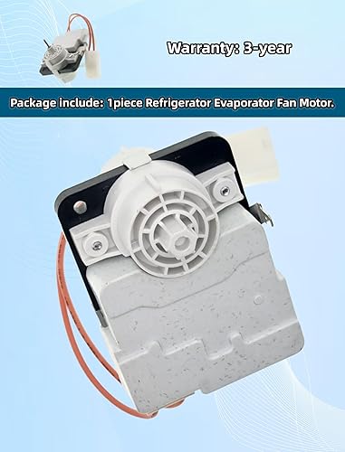 Miniatura 4 de W10464673 Motor del ventilador del evaporador del refrigerador compatible con Whirlpool KitchenAid Fridge, reemplazar modelo: WPW10464673 PS7320664