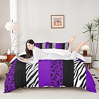 Vista 19 de Juego de funda de edredón para niños con estampado de leopardo, tamaño individual, juego de ropa de cama de moda de piel de guepardo abstracto