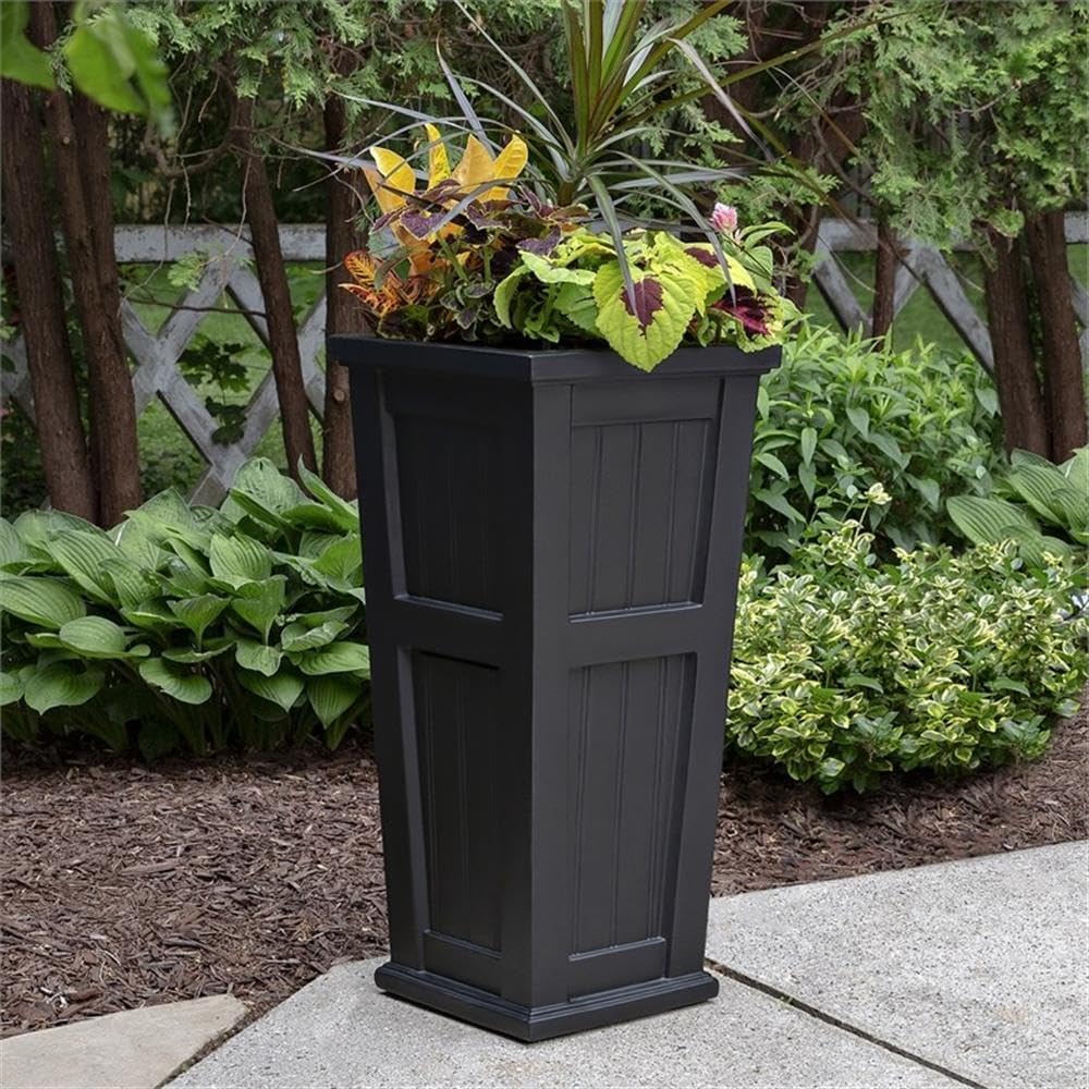 Cape Cod Tall Planter Black
