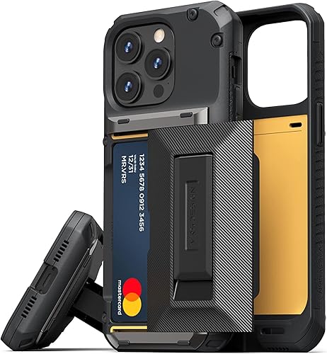 Miniatura 17 de VRS DESIGN Damda Glide - Funda híbrida para iPhone 13 Pro, ranura para tarjetas con soporte, funda funcional resistente compatible con iPhone 13 Pro
