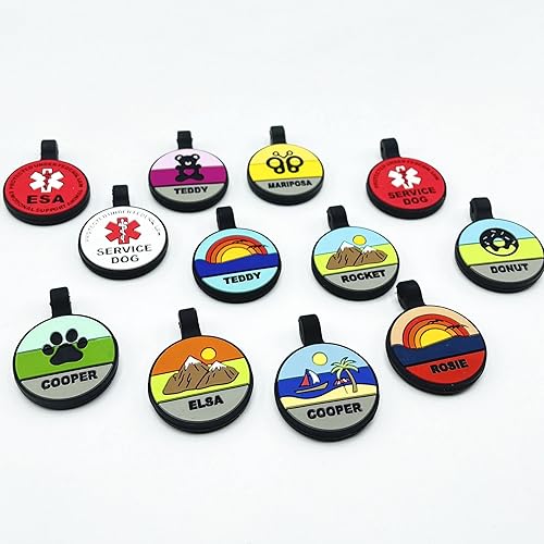 Miniatura 3 de Placa silenciosa para perro personalizada con 5 líneas personalizadas, grabadas profundamente, de silicona, duradera, sin sonido, para