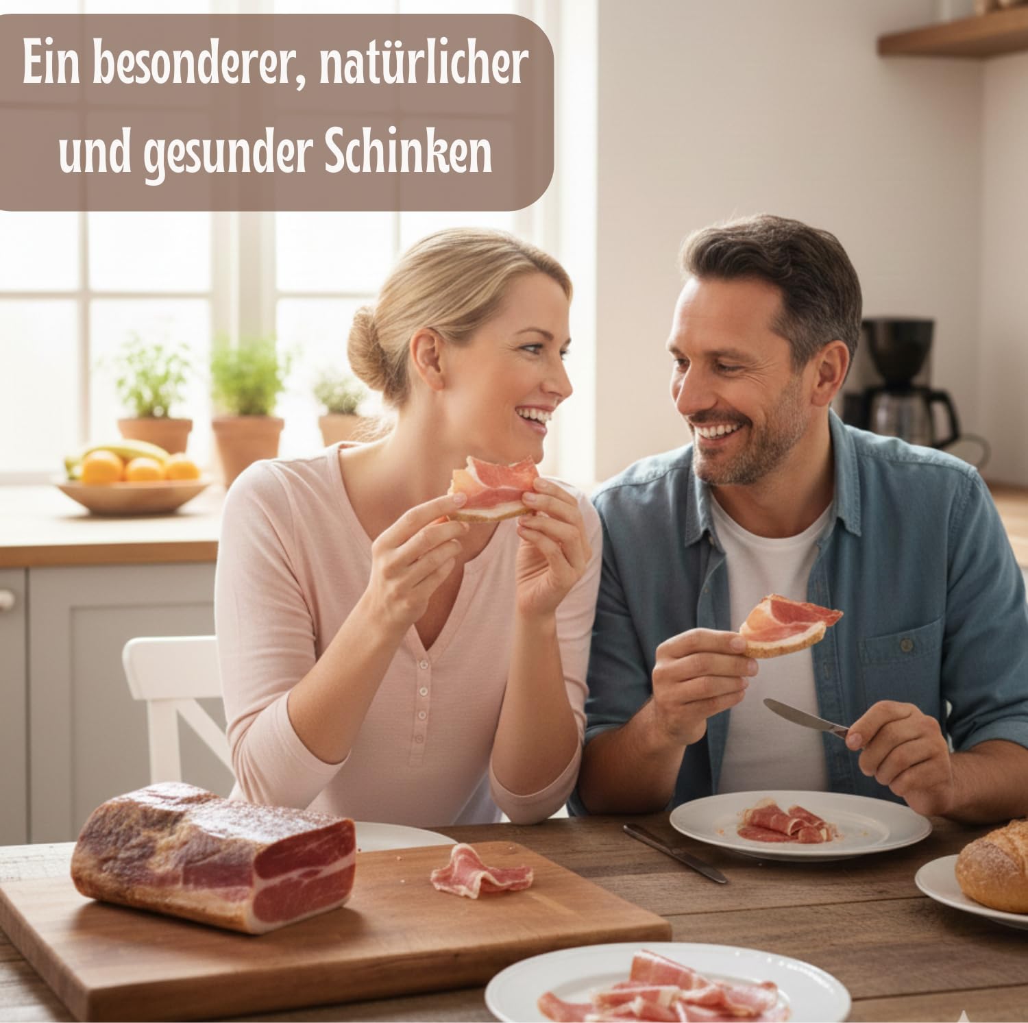 Serrano Schinken am Stück 1kg | Spanischer Schinken | Jamon Serrano | luftgetrockneter schinken am stück | Serrano Rohschinken | Serano | Geschenkkorb für Männer