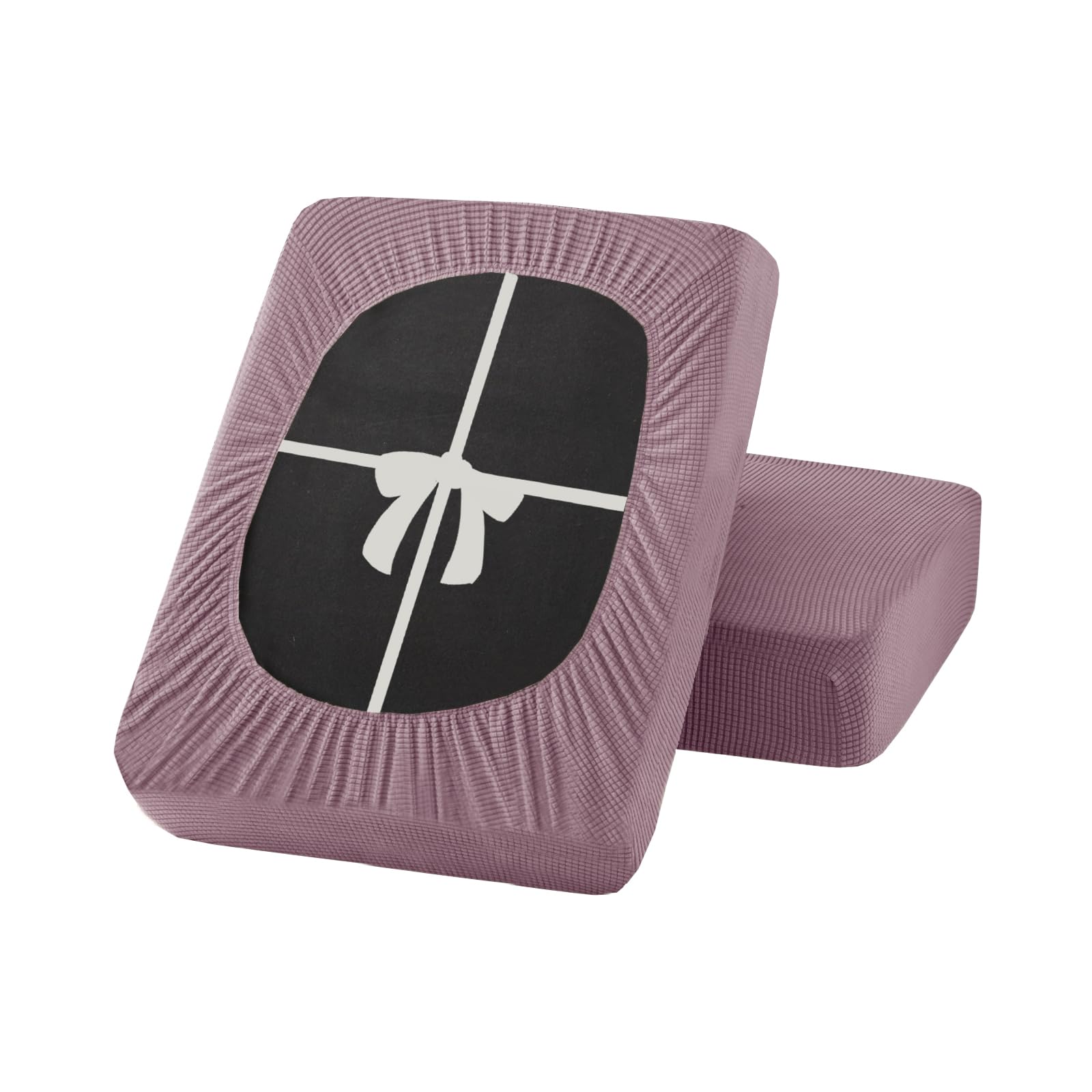 UNBBRRL Stretch Sofa Seat Cushion Cover, Removable Sofa cushion Cover With Ties, Sofa/Couch/Settee Covers Furniture Protector replacement (pink,W(60-90cm),D(30-50cm)) — image 1