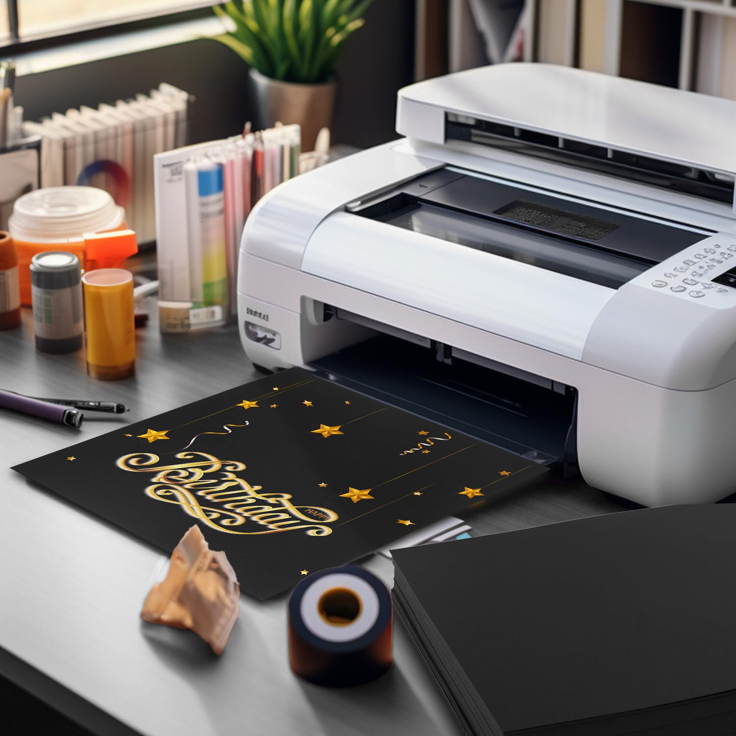 Papel de cartulina para álbumes de recortes, paquete de 100 unidades de papel pesado de 230 g/m² para hacer tarjetas y Cricut, papel creativo de 11.4 x 11.4 pulgadas de grosor para álbumes de recortes