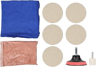 Cerium Oxide Glass Polishing Kit,Car Windscreen Glass Scratch Remover 100g Cerium Oxide Powder Polishing Kit Wheels Set Polish Pads Polishing Buffing Wheel Wool Felt Buffing Wheels