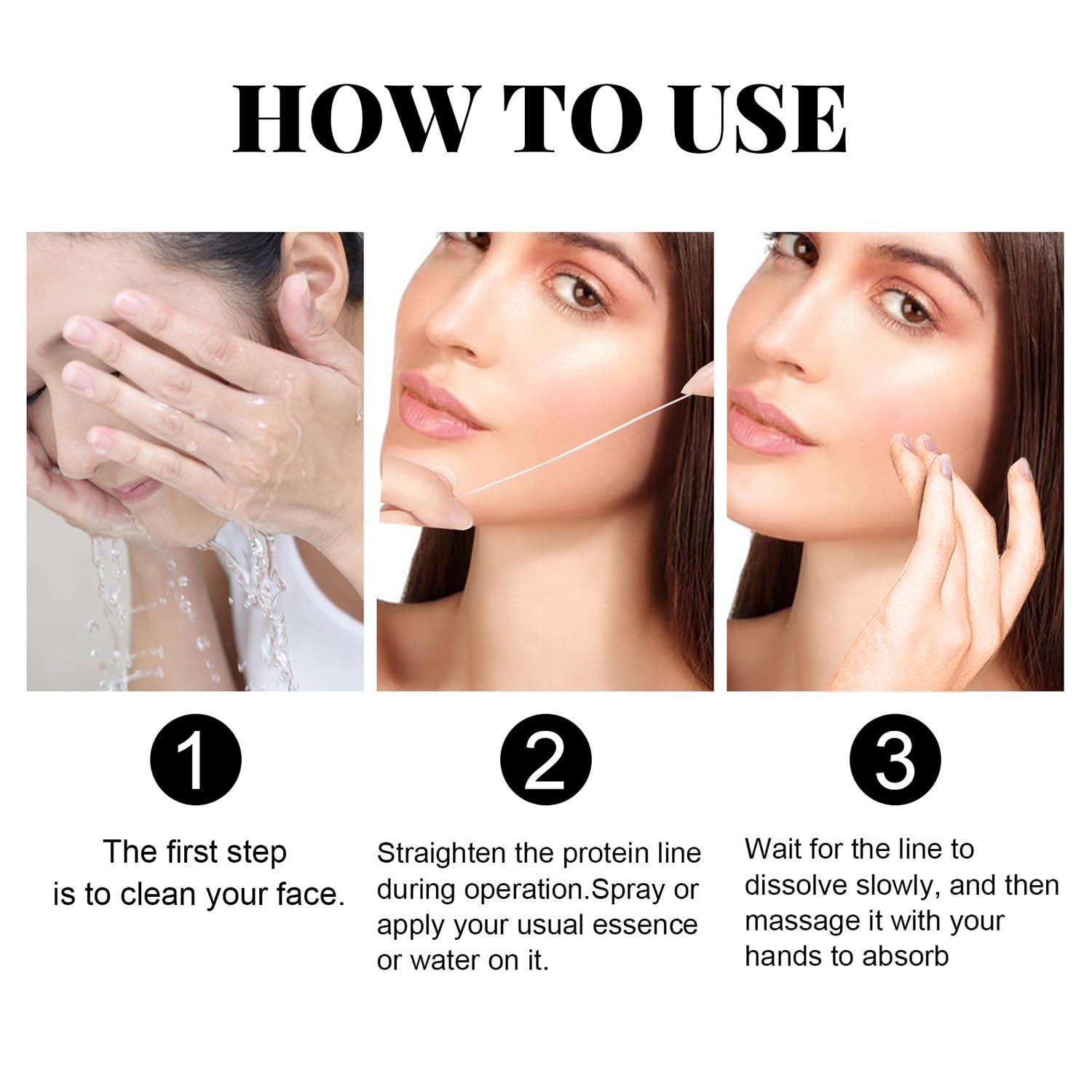 Linea Lifting Proteico, Fili Di Collagene Lifting Riassorbibili, Protein Thread Liftings, Soluble Protein Thread, Riduzione Delle Rughe Delle, Idratante Rassodante Serum 20pcs