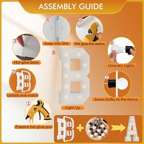 Miniatura 3 de Letras iluminadas de marquesina de 3 pies, letras grandes de marquesina, marco de globos de mosaico, letras grandes para decoración de compromiso,