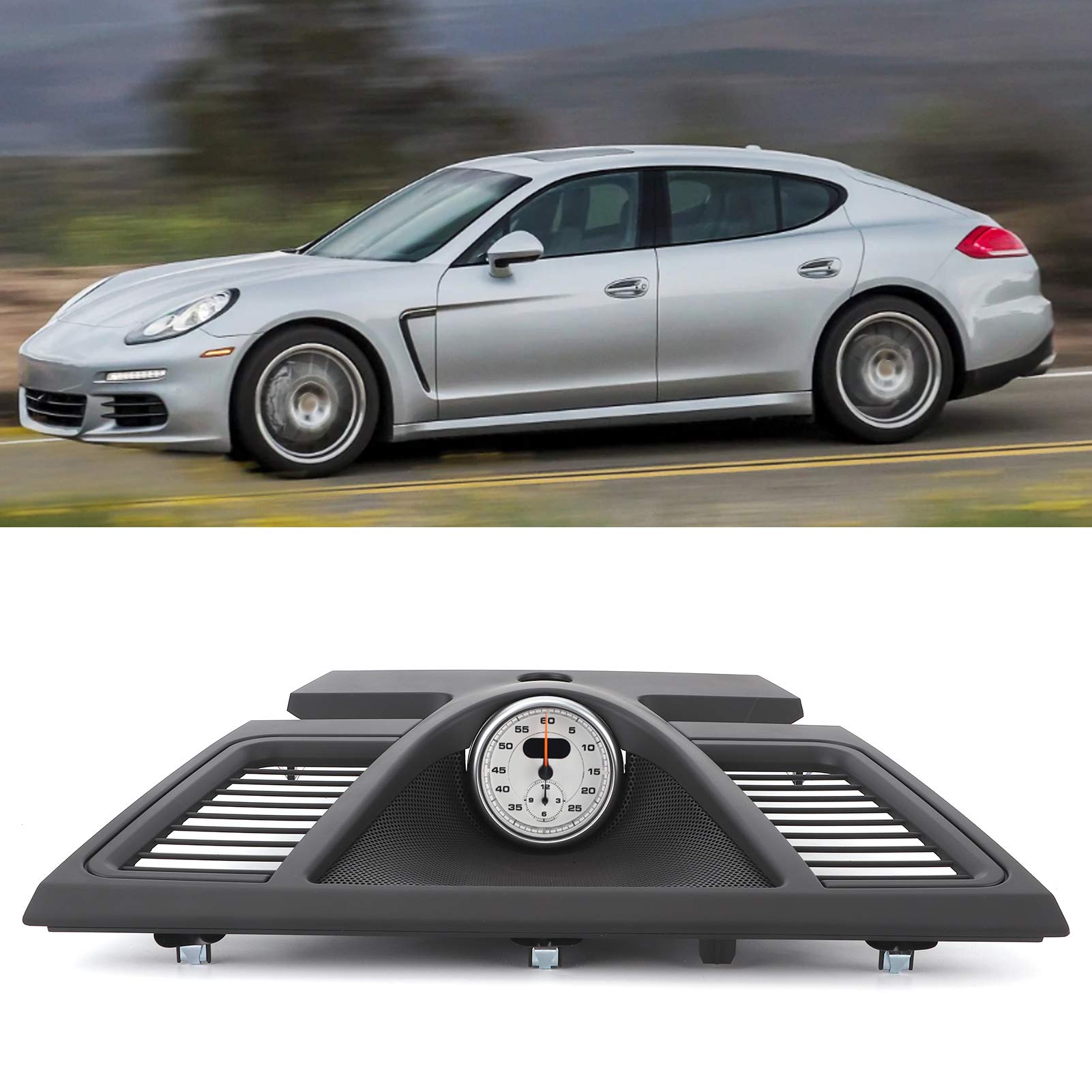 Oreilet Dash Clock Bezel, Dash Clock Cover Ensures a Tightly and Perfectly Attaching for 2010-2016 for Dashboard Panel Trim(White stopwatch, Pisa Leaning Tower Type)