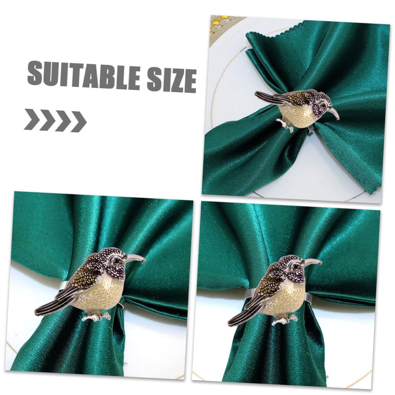 IMIKEYA Lot De 2 Porte-Serviettes Dorés Décoration De Table De Mariage Rustique 6 Pièces X 2