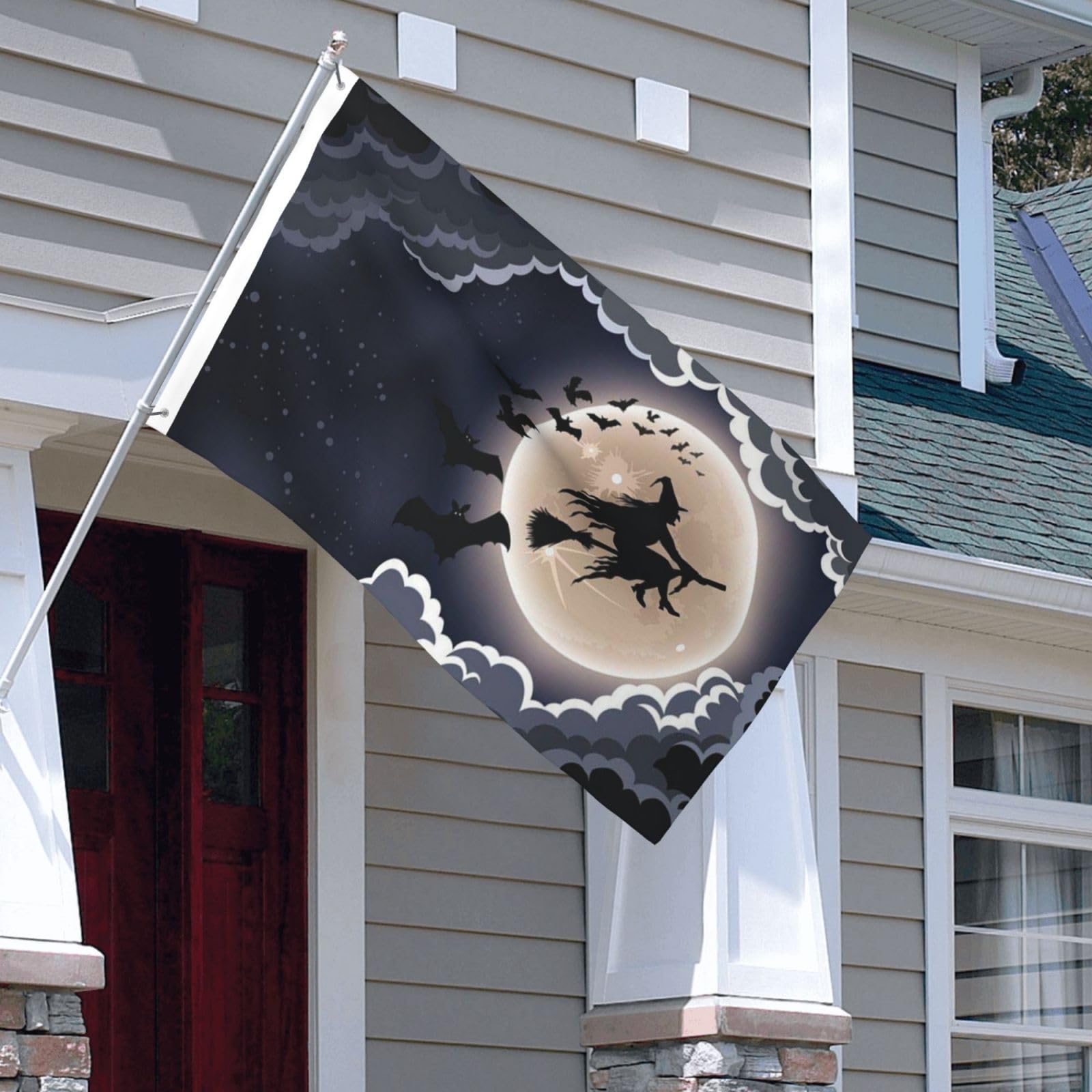 Halloween-Flagge Vampir – Gruselige Deko Für Draußen, Doppelseitig, Ca. 30,5 X 45,7 Cm, Wetterfest