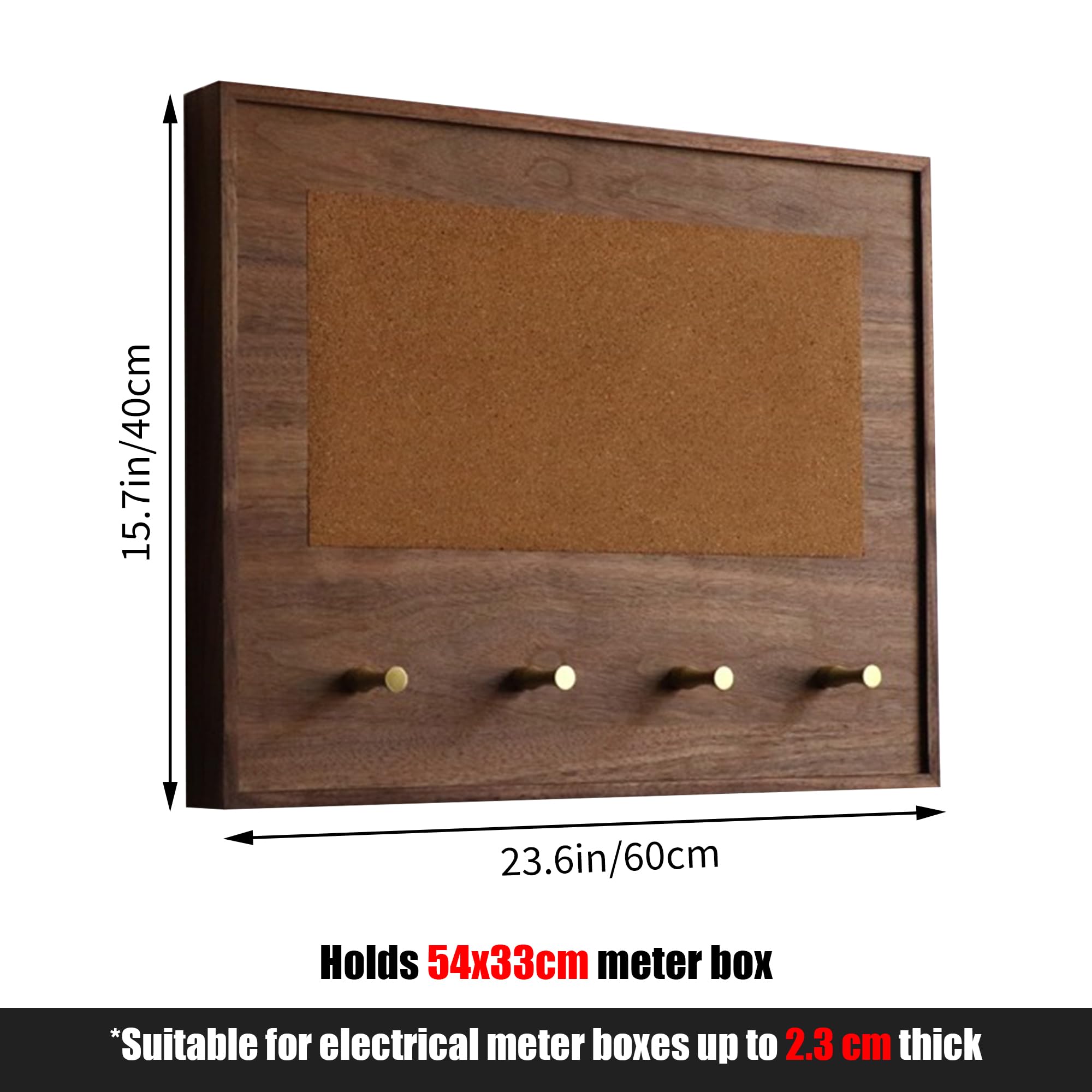 Copri Contatore Elettrico in Legno Massello Scatola di Distribuzione Elettrica Decorativa Coperchio per Quadro Elettrico Decorazione Murale Interna per Casa Ufficio,A,40x60cm